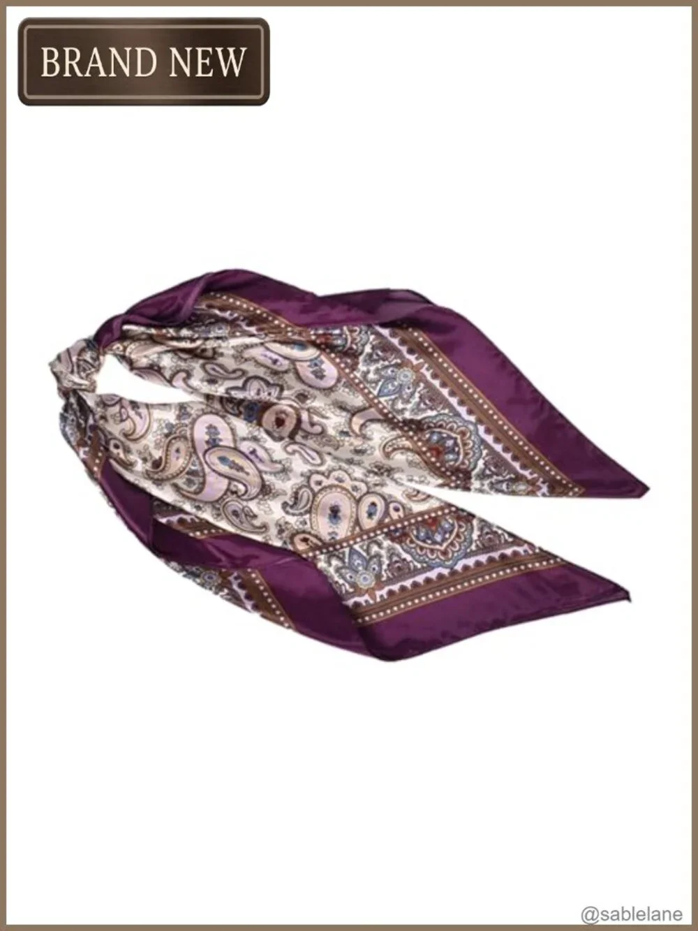 Satin Hair Scarf 35x35 Silk Bandana Headscarf for Women